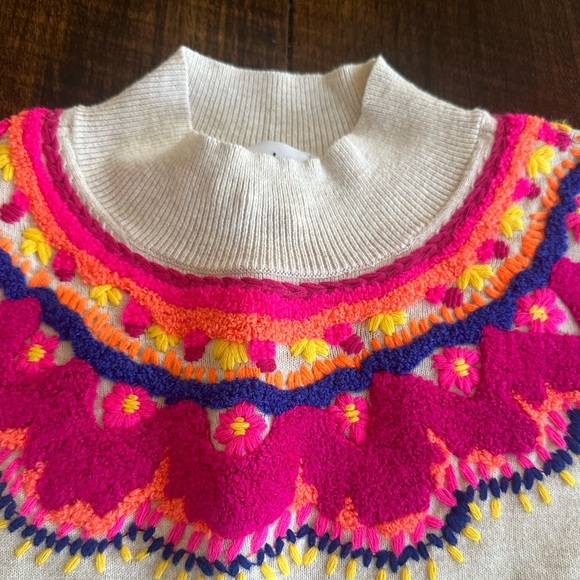 CAbi | Winsome Pullover Turtleneck Embroidered Sweater, NWT - Picture 4 of 8